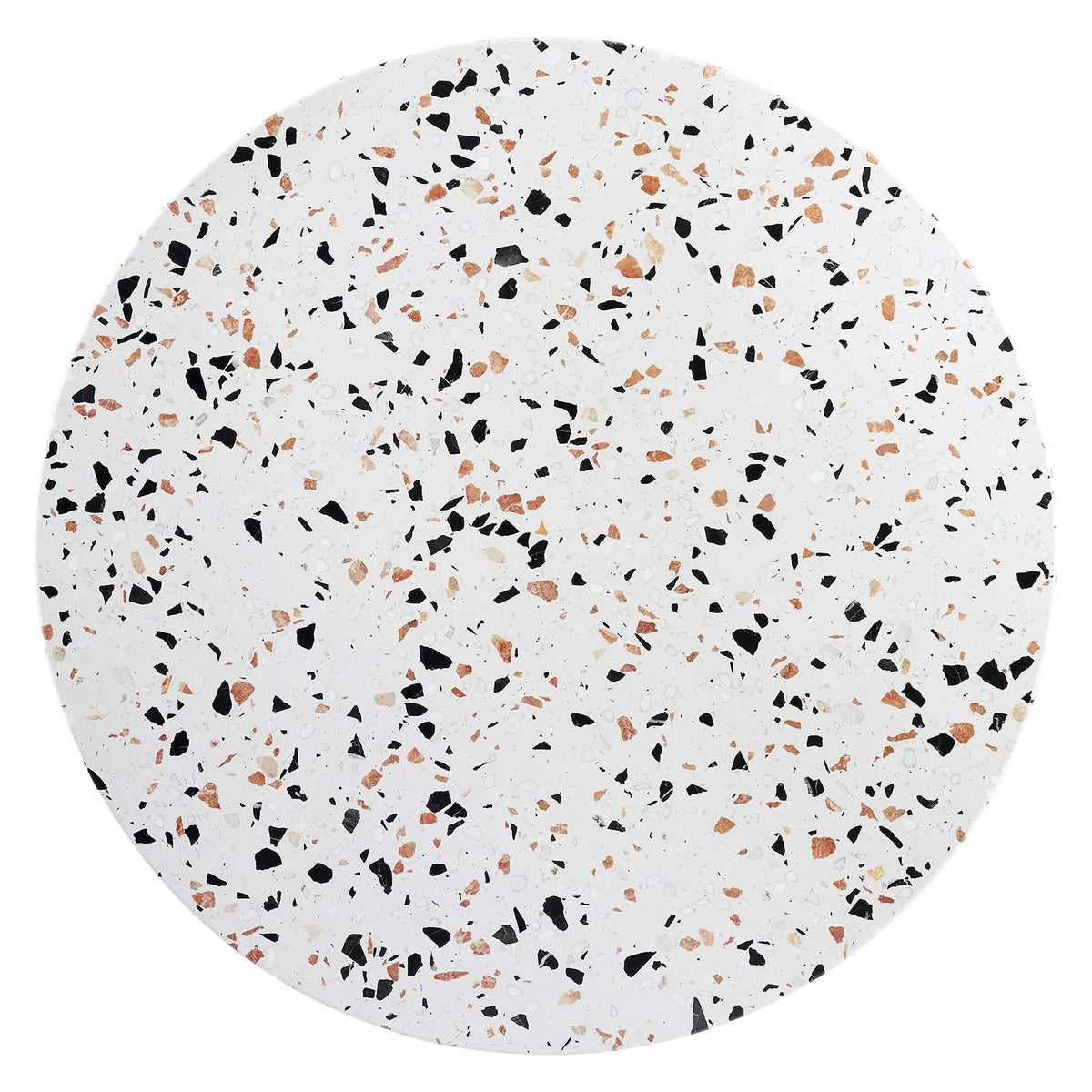 Lippa 36" Round Terrazzo White White Dining Table