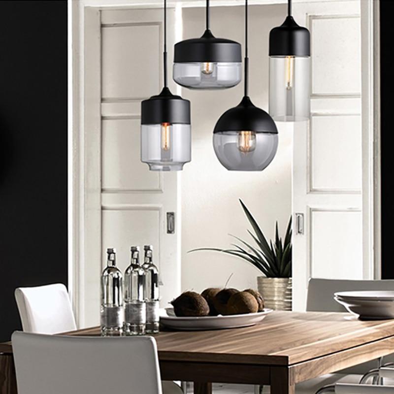 Nordic Modern loft hanging Glass Pendant Lamp