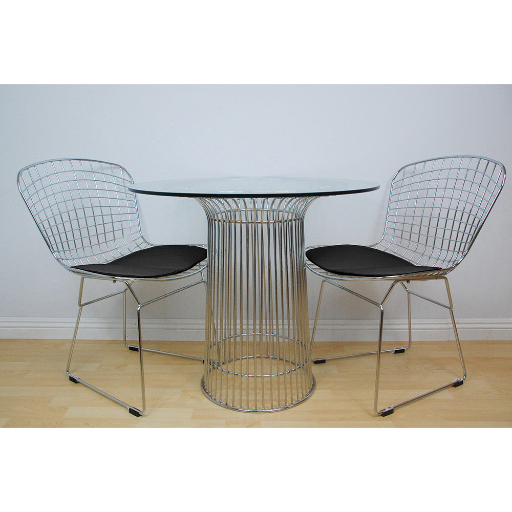 Warren Platner Style Chromed Steel Dining Set