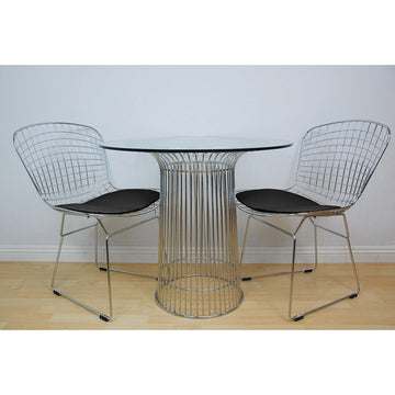 Warren Platner Style Chromed Steel Dining Set