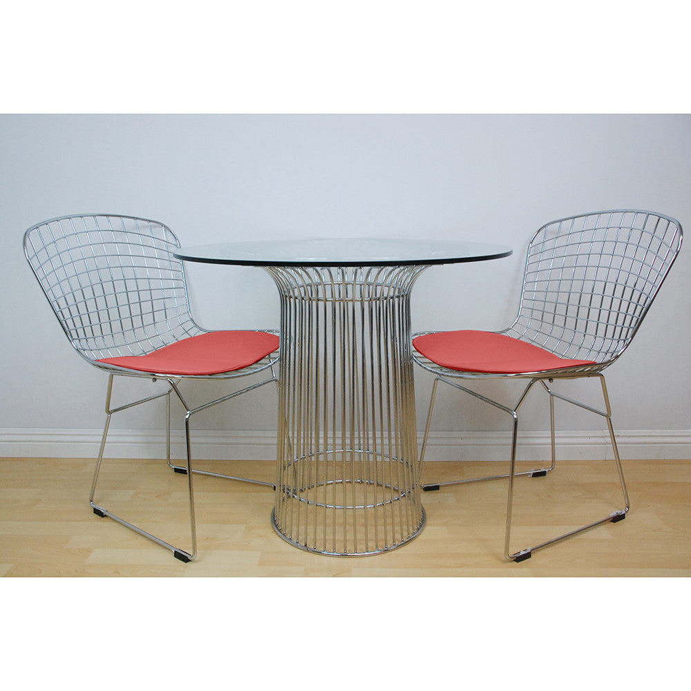 Warren Platner Style Chromed Steel Dining Set