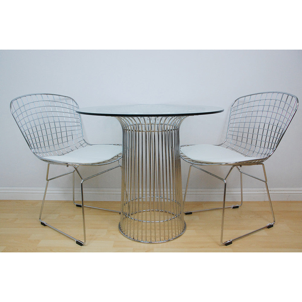 Warren Platner Style Chromed Steel Dining Set