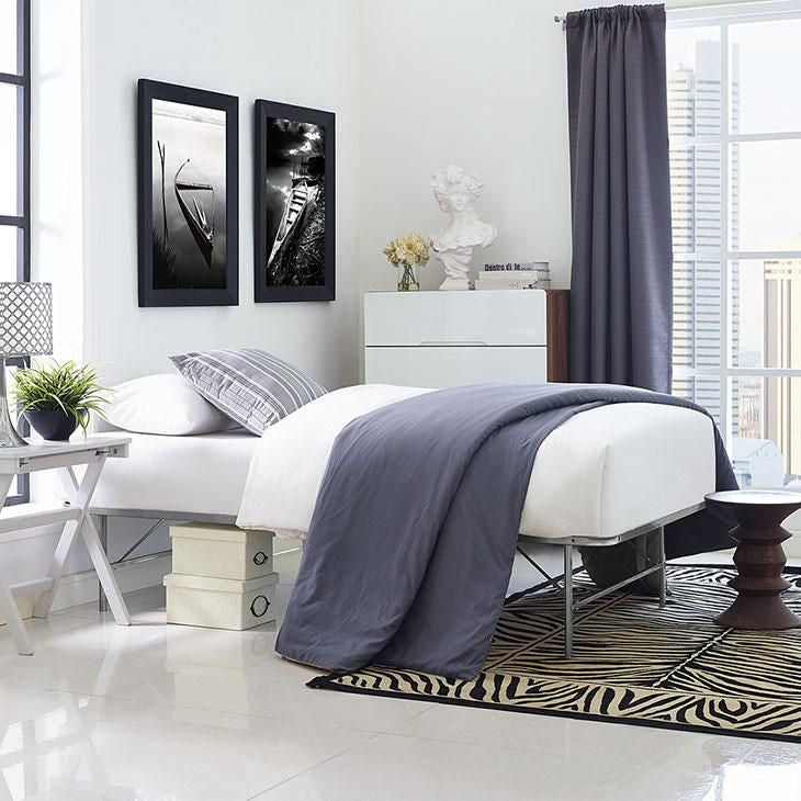 Orion Twin Stainless Steel Bed Frame