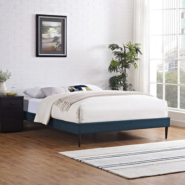 Cherry King Fabric Bed Frame