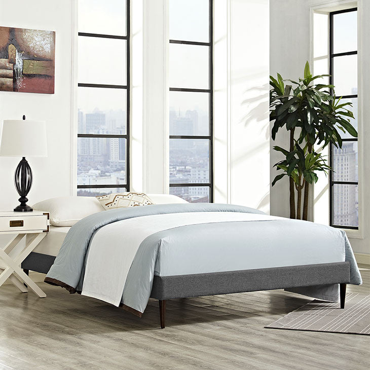 Cherry King Fabric Bed Frame