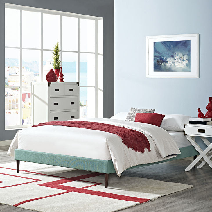 Cherry King Fabric Bed Frame