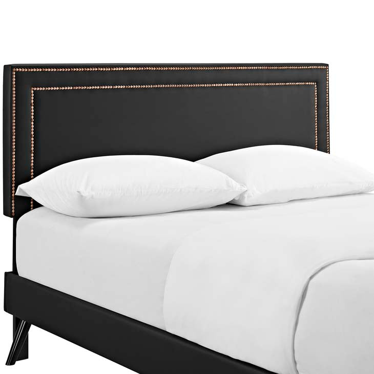 Veronica Queen Platform Bed with Round Splayed Legs