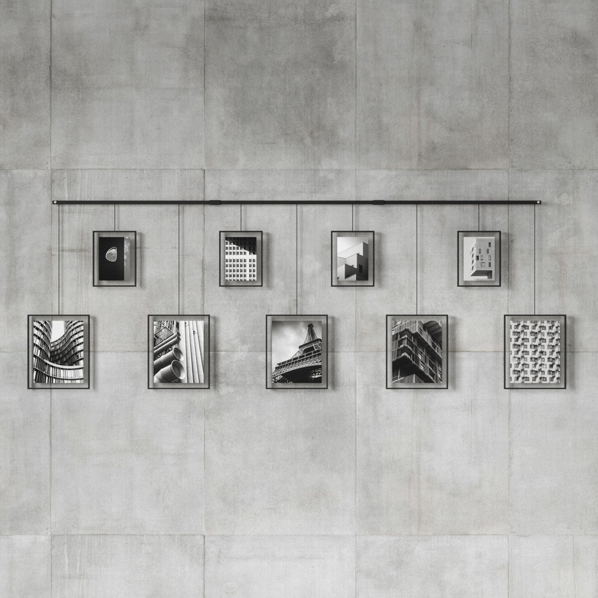 Exhibit Wall Picture Frames, Set of 9