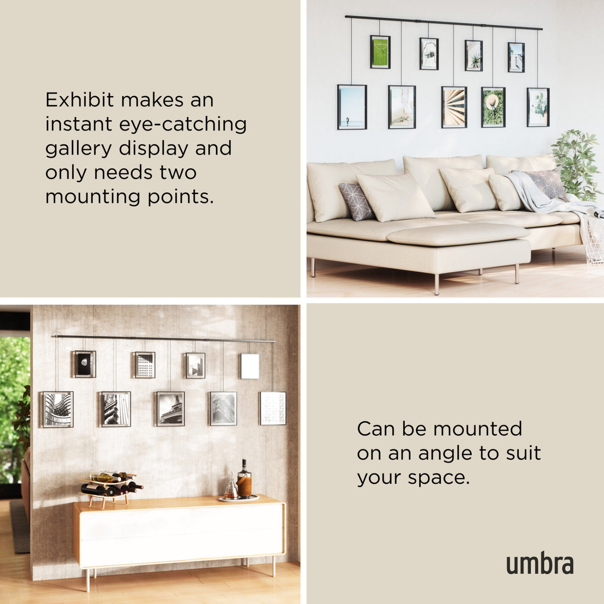 Exhibit Wall Picture Frames, Set of 9