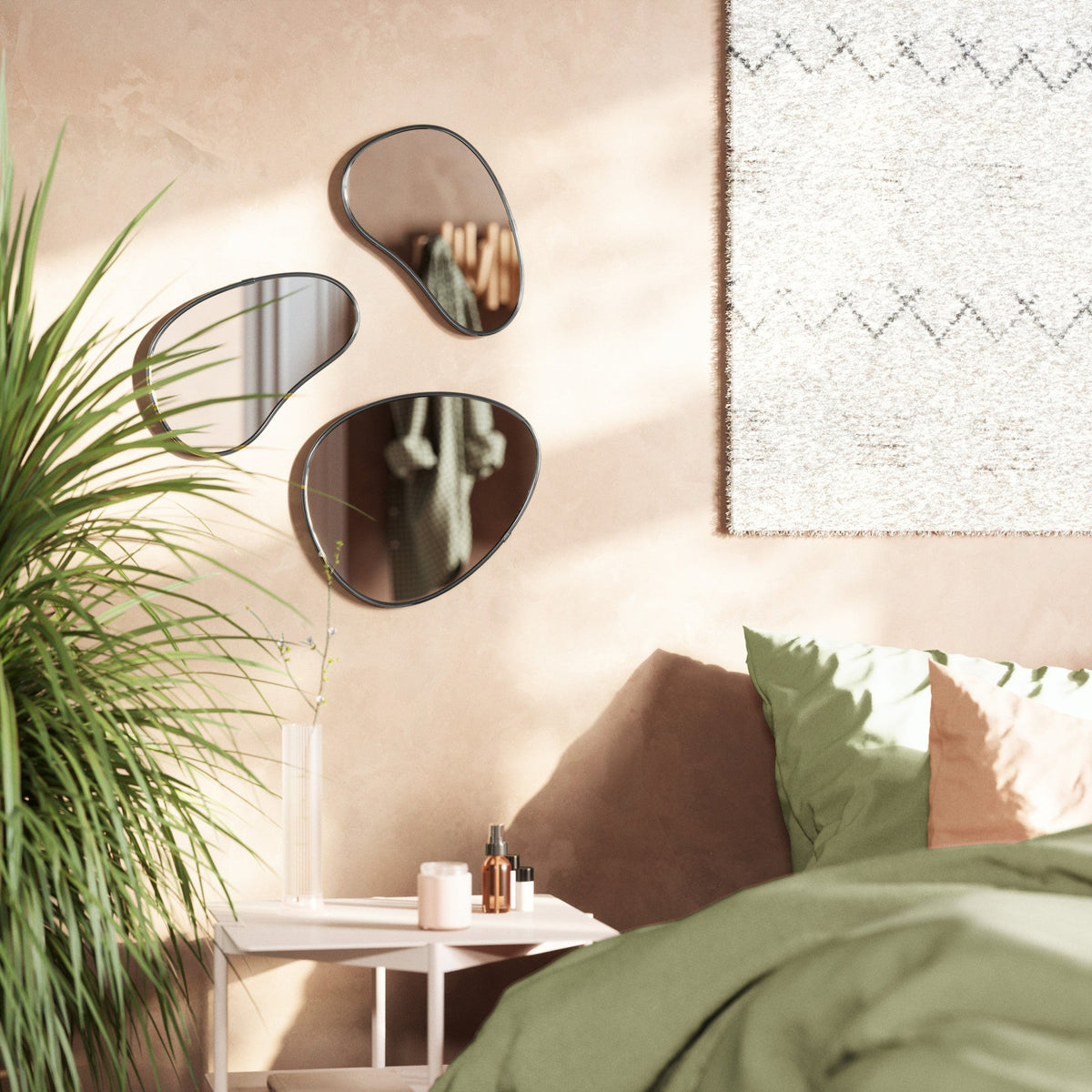 Hubba Pebble Wall Mirrors, Set of 3