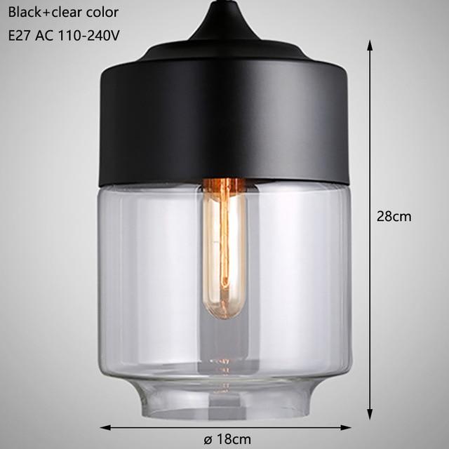 Nordic Modern loft hanging Glass Pendant Lamp