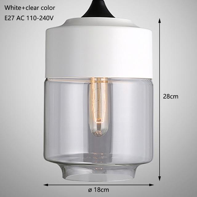 Nordic Modern loft hanging Glass Pendant Lamp