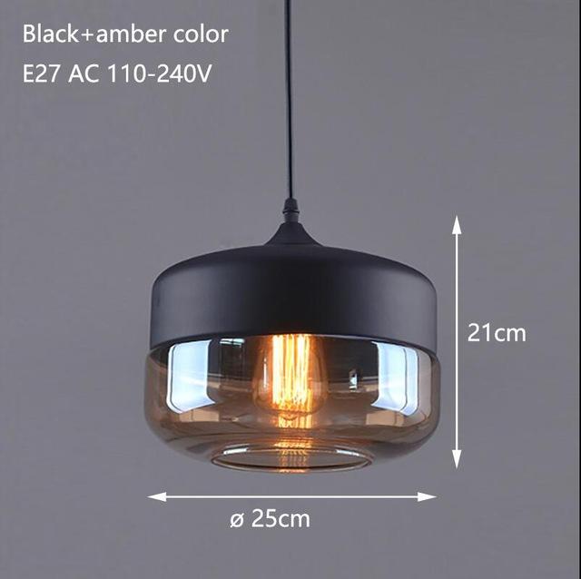 Nordic Modern loft hanging Glass Pendant Lamp