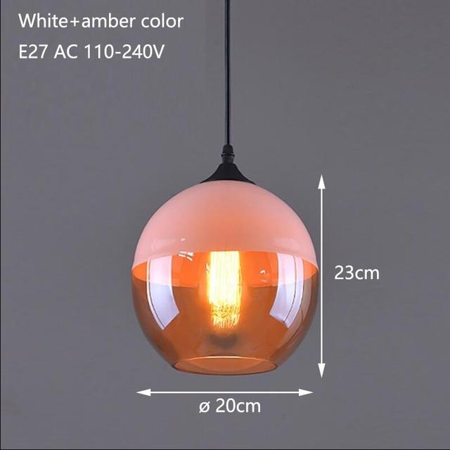 Nordic Modern loft hanging Glass Pendant Lamp
