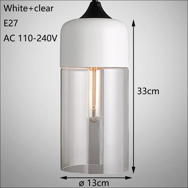 Nordic Modern loft hanging Glass Pendant Lamp