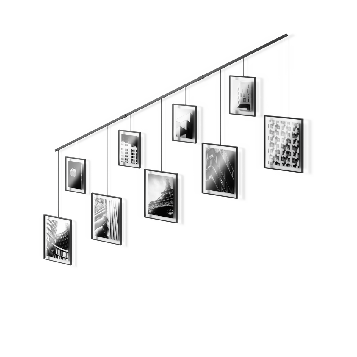 Exhibit Wall Picture Frames, Set of 9